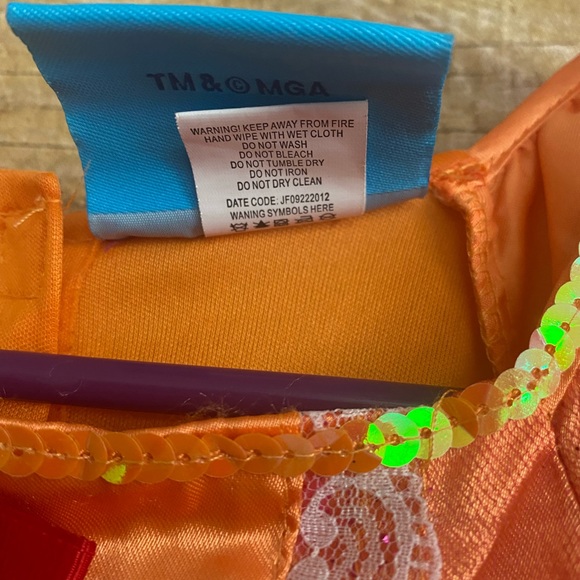 Lalaloopsy Girl Dress Small 3 - 4 Orange Costume Layered Ruffles Halloween - Picture 5 of 11